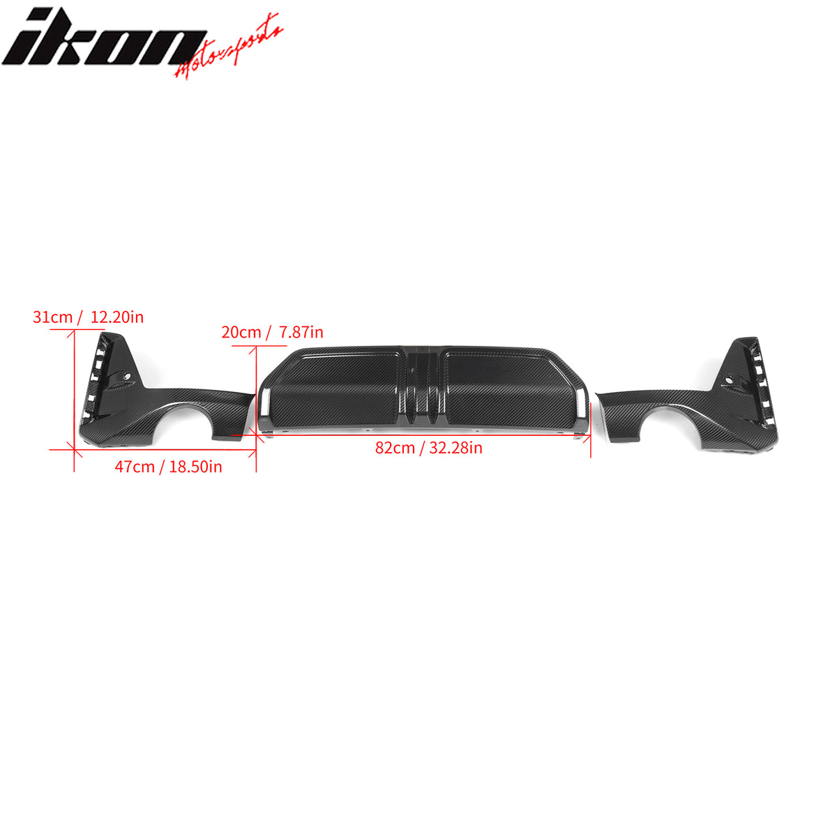 Fits 23-24 BMW G20 3 Series M Performance Style Rear Lip Dry Carbon Fiber 3PCS