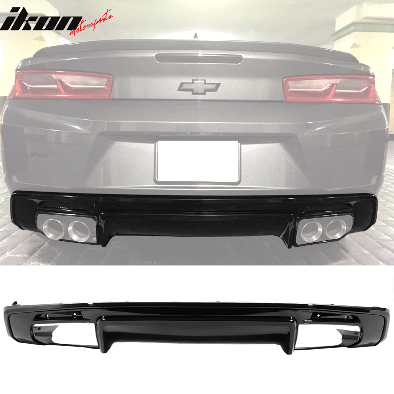 Fits 16-18 Chevy Camaro ZL1 Style Front Bumper Cover w/ OE Style Rear Diffuser