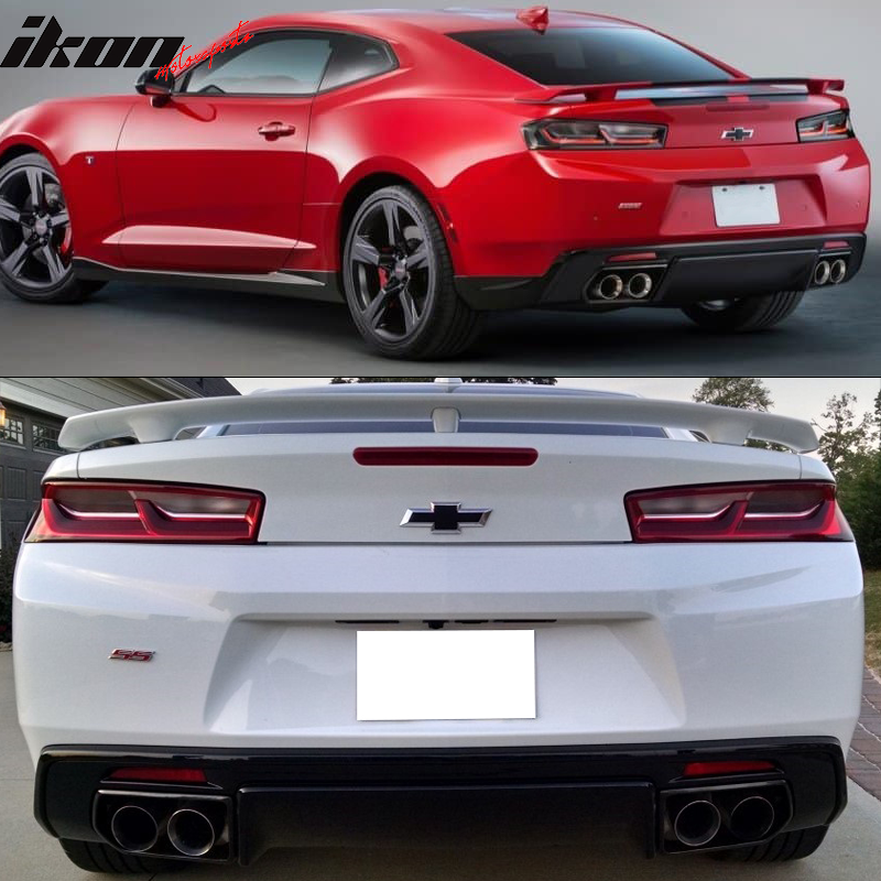 Fit 16-24 Chevrolet Camaro 1LE Style Front Bumper Cover + OE Style Rear Diffuser