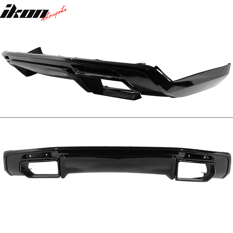 Fits 16-24 Chevrolet Camaro OE Style Unpainted Black Rear Bumper Lip Diffuser PP