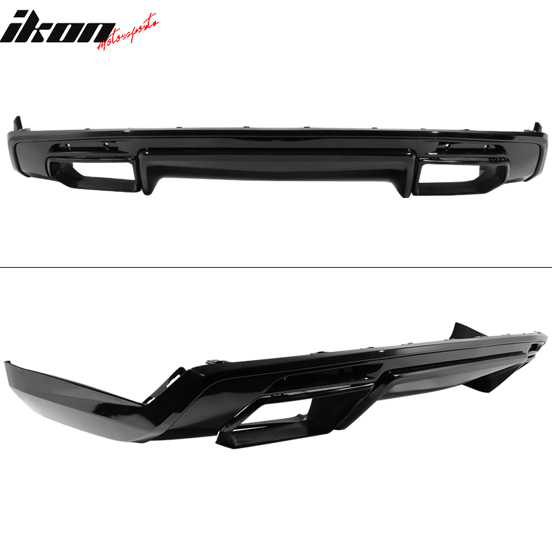 Fits 16-24 Chevrolet Camaro OE Style Unpainted Black Rear Bumper Lip Diffuser PP