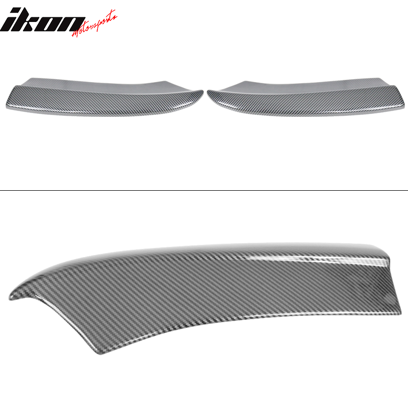 Fits 15-23 Dodge Charger Rear Bumper Lip Side Apron Spat 2PC Carbon Fiber Print