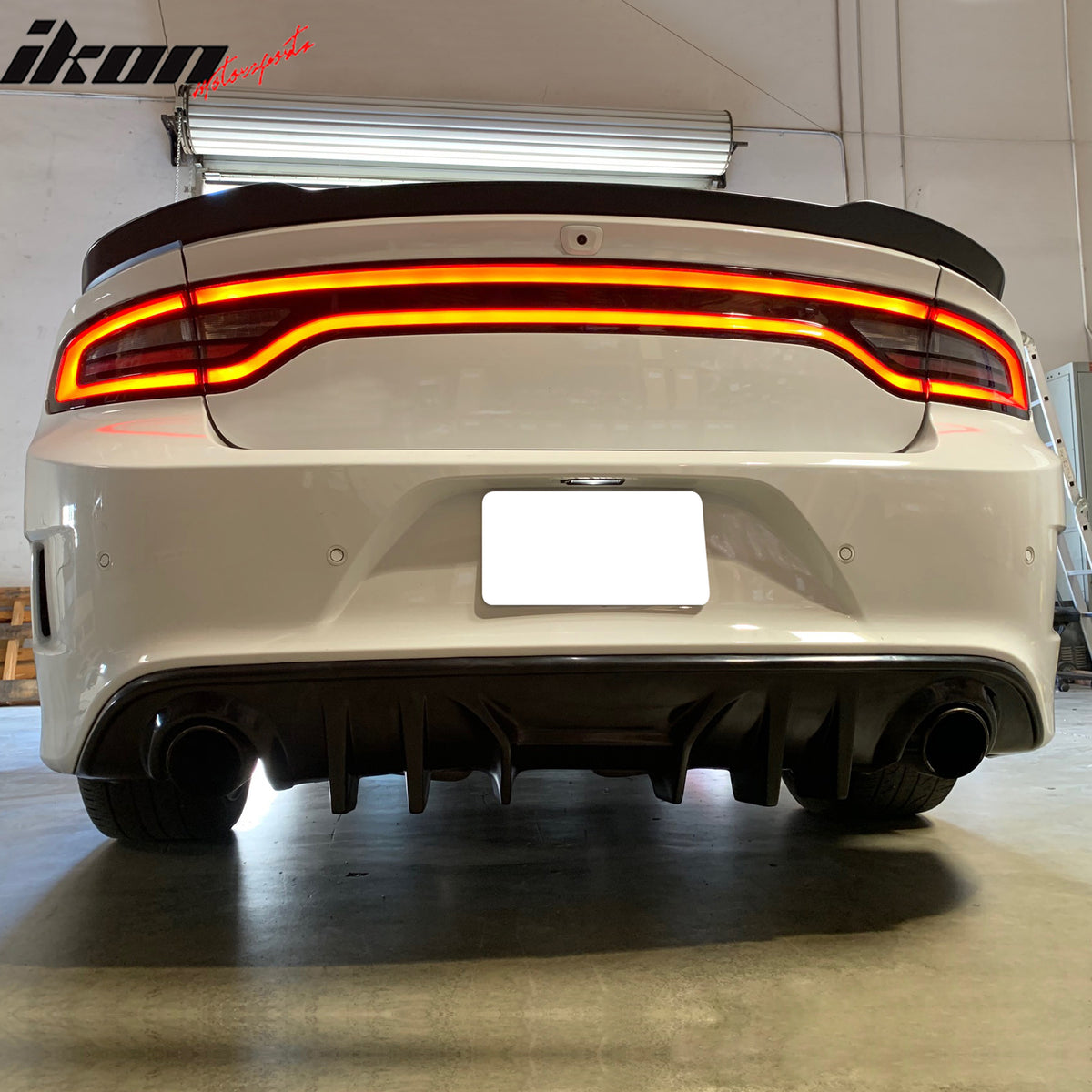 For 15-20 Dodge Charger SRT & Scat Pack MDP V2 Style Rear Bumper Lip Diffuser PU