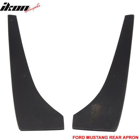 Fits 10-12 Ford Mustang V6 2PCS Rear Bumper Lip Side Splitter Winglet Aprons PU