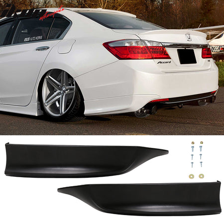 Fits 13-15 Honda Accord HFP Style Front Spoiler Splitter + Rear Bumper Lip Apron