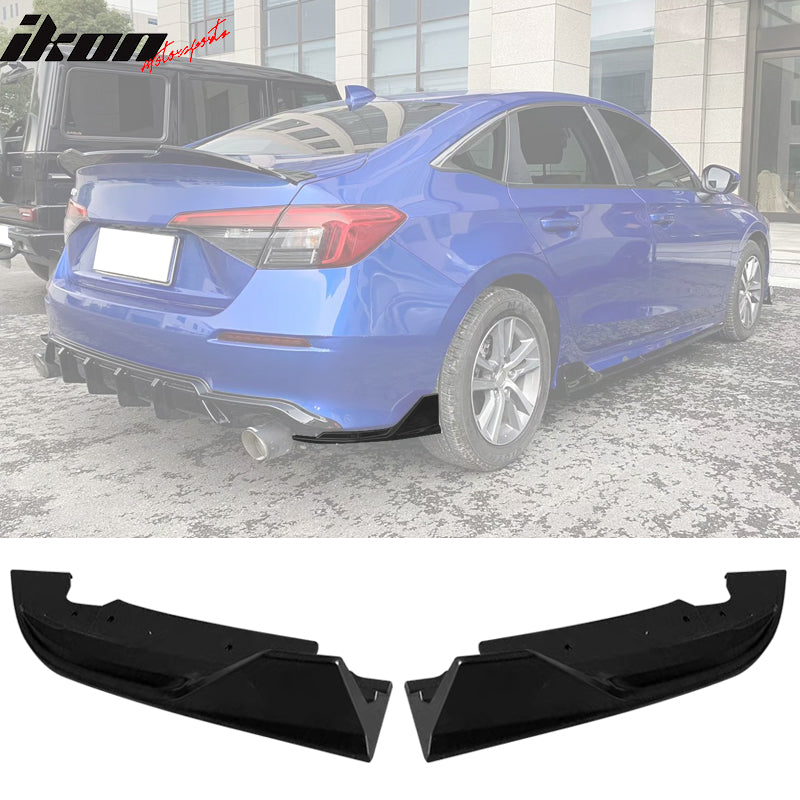 Fits 22-24 Honda Civic 11th FE-C Style Rear Bumper Lip Corner Aprons