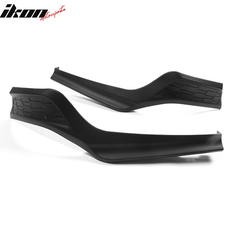 IKON MOTORSPORTS, Rear Lip Splitters Compatible With 2022-2023 Honda Civic Sedan 4-Door, Painted PP Polypropylene Rear Bumper Lip 2PCS