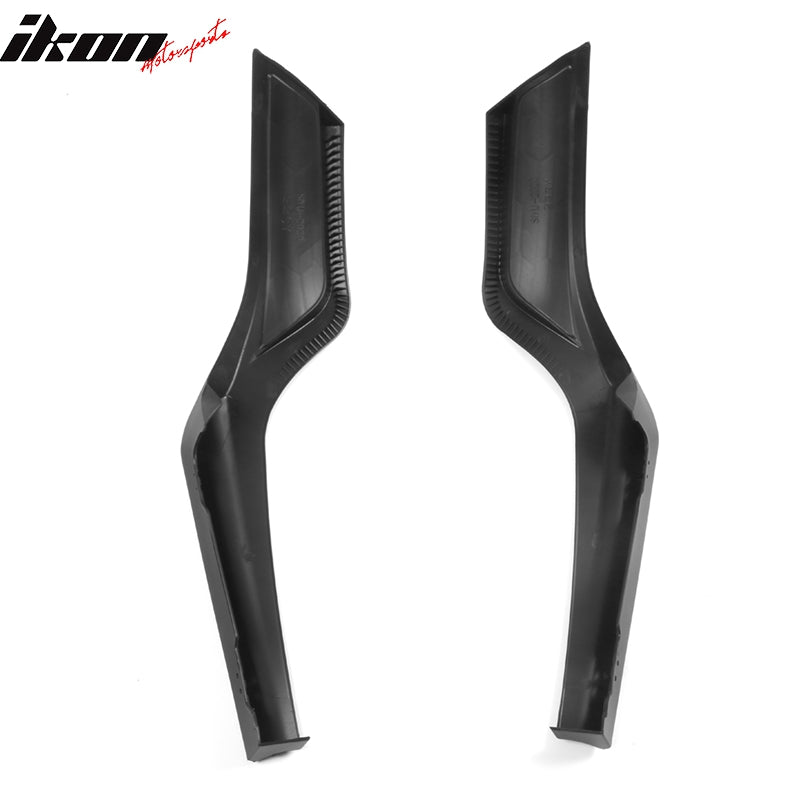 IKON MOTORSPORTS, Rear Lip Splitters Compatible With 2022-2023 Honda Civic Sedan 4-Door, Painted PP Polypropylene Rear Bumper Lip 2PCS