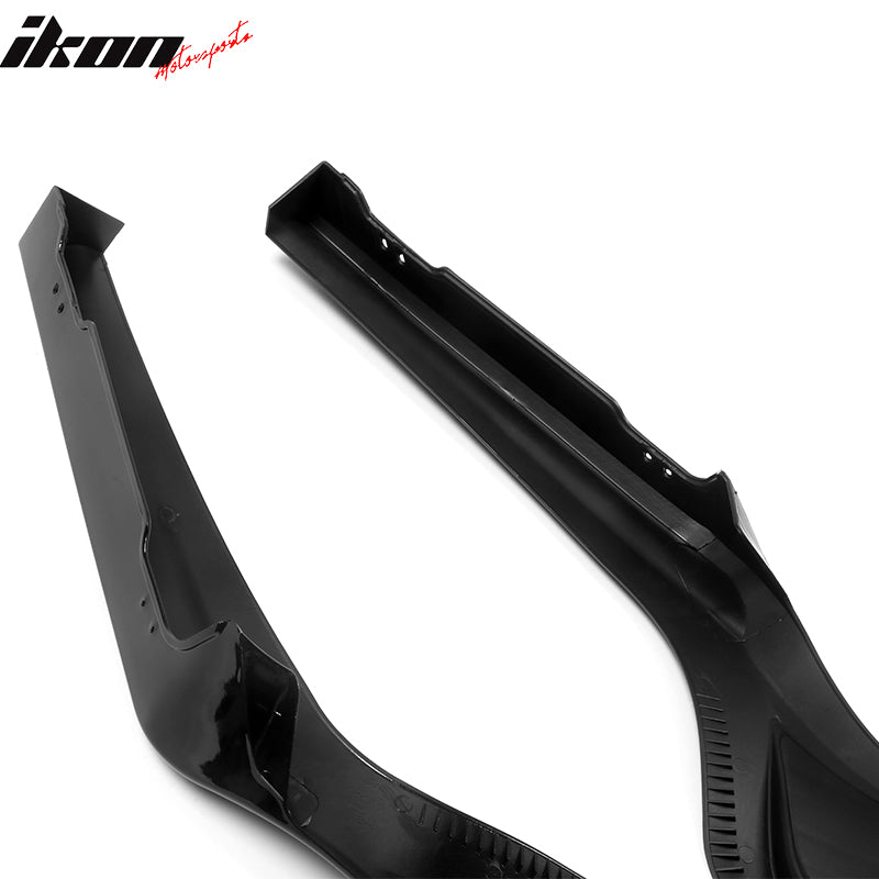 IKON MOTORSPORTS, Rear Lip Splitters Compatible With 2022-2023 Honda Civic Sedan 4-Door, Painted PP Polypropylene Rear Bumper Lip 2PCS