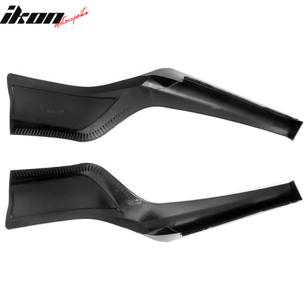 IKON MOTORSPORTS, Rear Lip Splitters Compatible With 2022-2023 Honda Civic Sedan 4-Door, Painted PP Polypropylene Rear Bumper Lip 2PCS