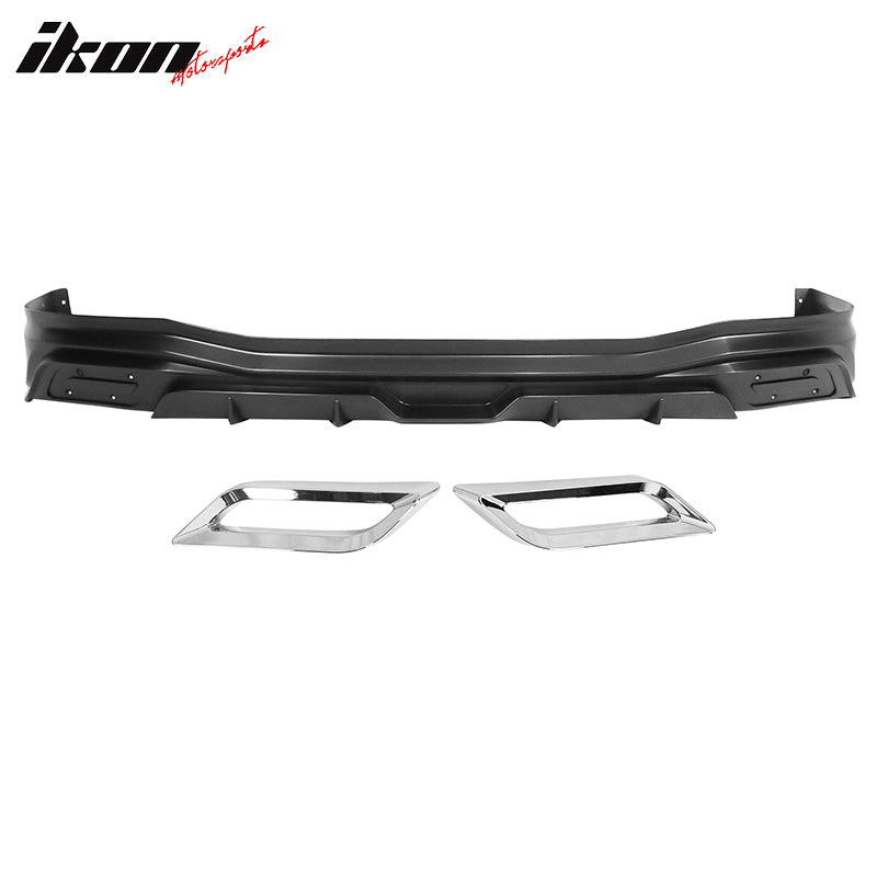 Fits 22-24 Honda Civic 11th Gen Sedan PP Rear Bumper Lip Diffuser W/ Muffler Tip