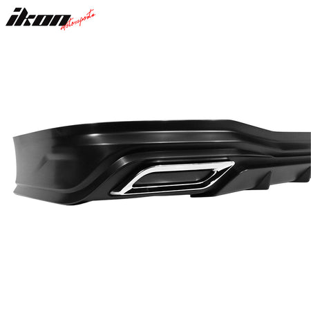 Fits 22-24 Honda Civic 11th Gen Sedan PP Rear Bumper Lip Diffuser W/ Muffler Tip