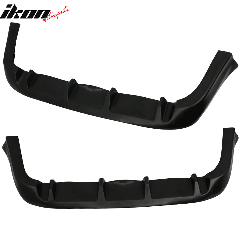 Rear Bumper Diffuser Compatible With 1997-2001 Honda Prelude, JDM Style Black PU Rear Apron Splitter Spoiler Valance Chin Diffuser by IKON MOTORSPORTS, 1998 1999 2000