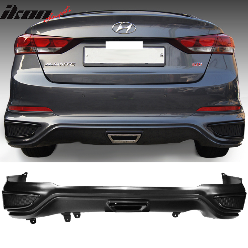 2017-2018 Hyundai Elantra SPW Style Rear Bumper Diffuser Lip - PP