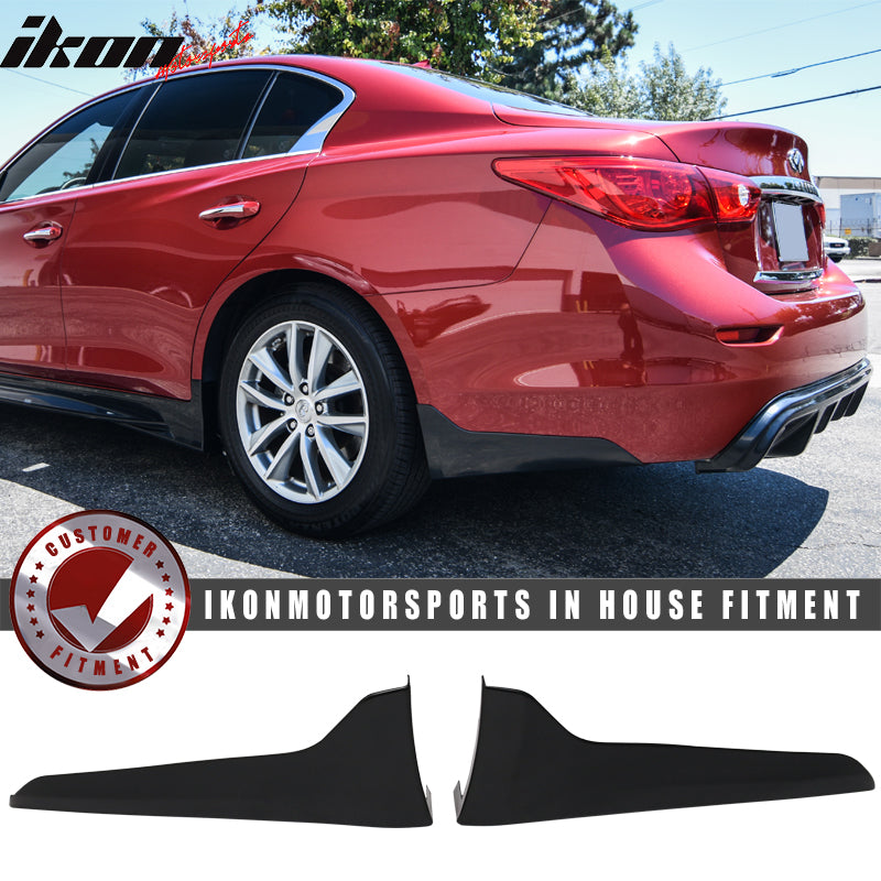 2014-2023 Infiniti Q50 Rear Apron Bumper Lip Mud Flaps Trim ABS