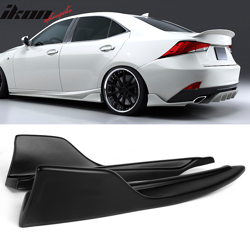 2014-2020 Lexus IS AR Style Matte Black Rear Bumper Lip Apron PP 2PC