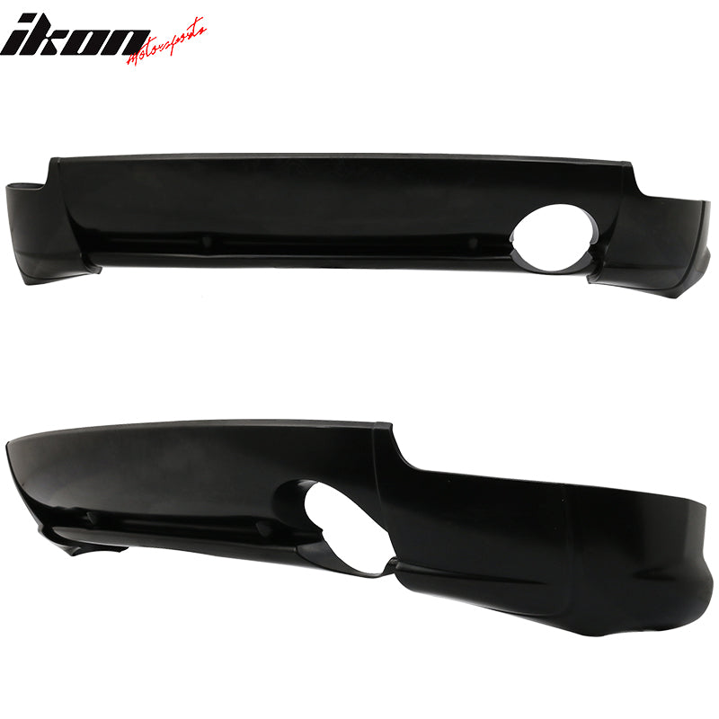 Rear Bumper Lip Compatible With 2006-2008 Mitsubishi Eclipse, Factory Style Black PU Rear Lip Finisher Under Chin Spoiler Underspoiler Splitter Valance Underbody Bumper Fascia by IKON MOTORSPORTS