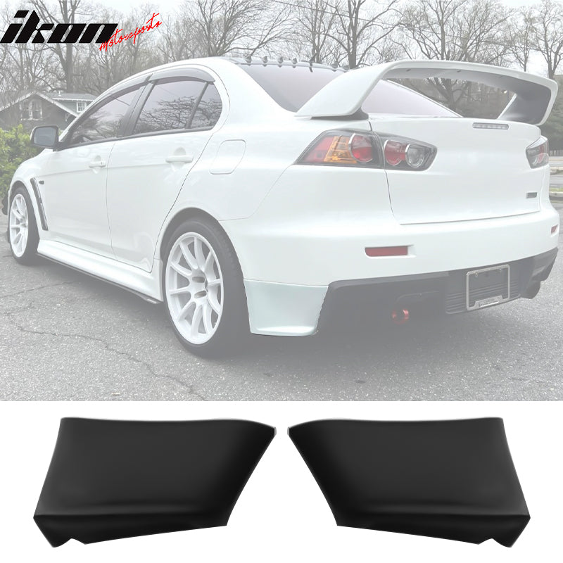 2008-2015 Mitsubishi Lancer EVO Style Unpainted Rear Bumper Aprons PU