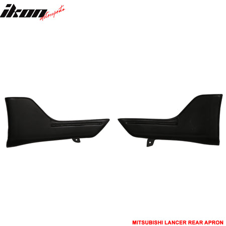 Fits 08-15 Mitsubishi Lancer Rear Bumper Lip Aprons 2PC Unpainted - PU