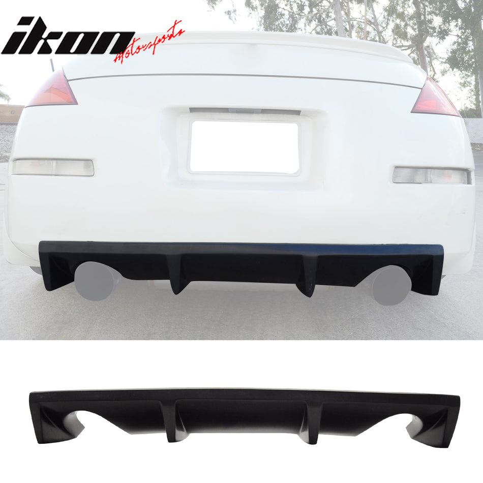 2003-2008 Nissan Fairlady Z Z33 350Z Black J Style Rear Bumper Lip PU