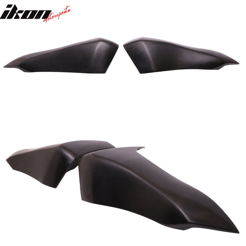 Fits 09-19 Nissan 370Z 2PCS Rear Bumper Lip Splitter Side Aprons Unpainted PU