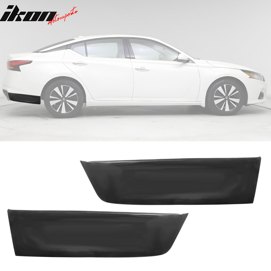 2019-2023 Nissan Altima IKON Unpainted Black Rear Splitter Aprons PU