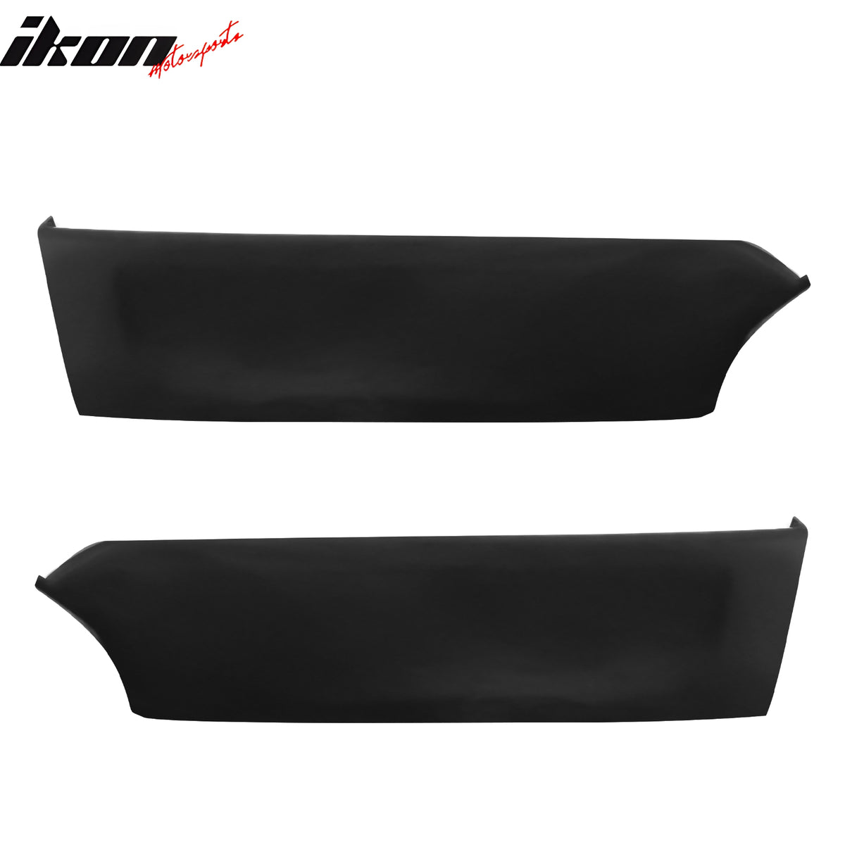 IKON MOTORSPORTS Rear Aprons, Compatible with 2019-2022 Nissan Maxima, Unpainted Black PU Polyurethane Rear Bumper Lip Lower Side Spat Valance Winglet Canard Protector 2PCS