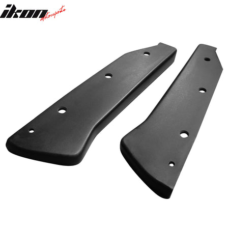 IKON MOTORSPORTS Rear Aprons, Compatible with 2004-2009 Honda S2000, CS Style Unpainted Black PU Polyurethane Rear Bumper Lip Lower Side Spat Valance Winglet Canard Protector 2PCS