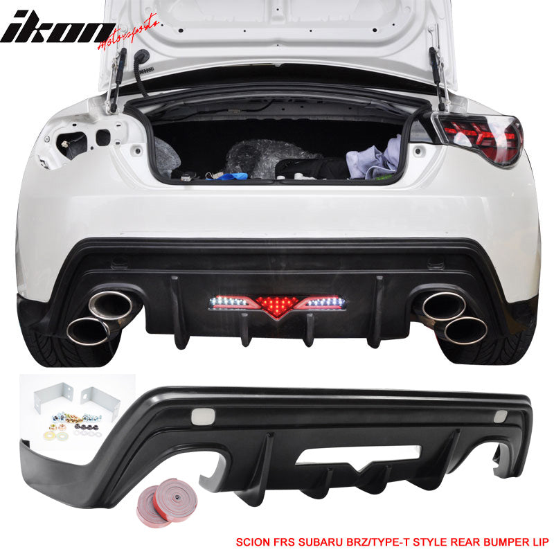 2013-2020 Scion FRS/Subaru BRZ/Toyota 86 Type T Style Rear Bumper Lip