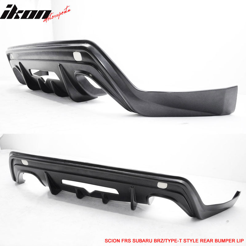 Fits 13-20 Scion FRS/Subaru BRZ/Toyota 86 PU Rear Bumper Lip Type-T Style