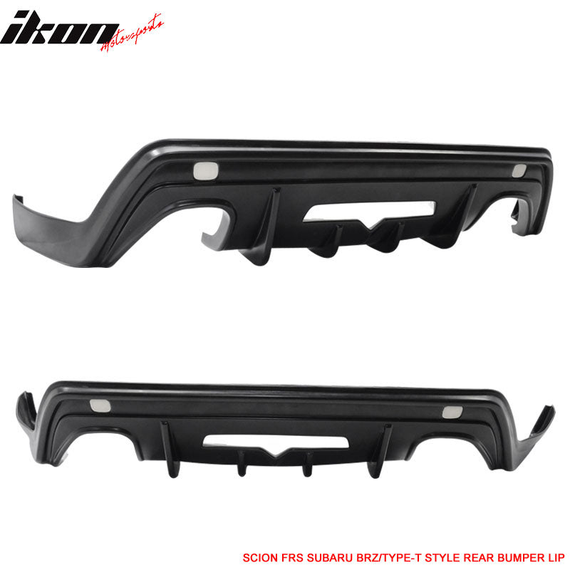 Fits 13-20 Scion FRS/Subaru BRZ/Toyota 86 PU Rear Bumper Lip Type-T Style