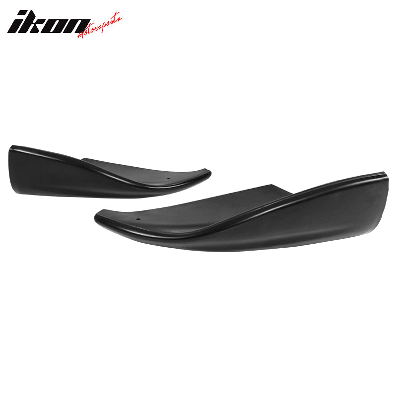 IKON MOTORSPORTS Rear Bumper Lip Compatible With 2005-2007 Subaru Impreza WRX STI, CS Style PU Black Rear Lip Spoiler Splitter