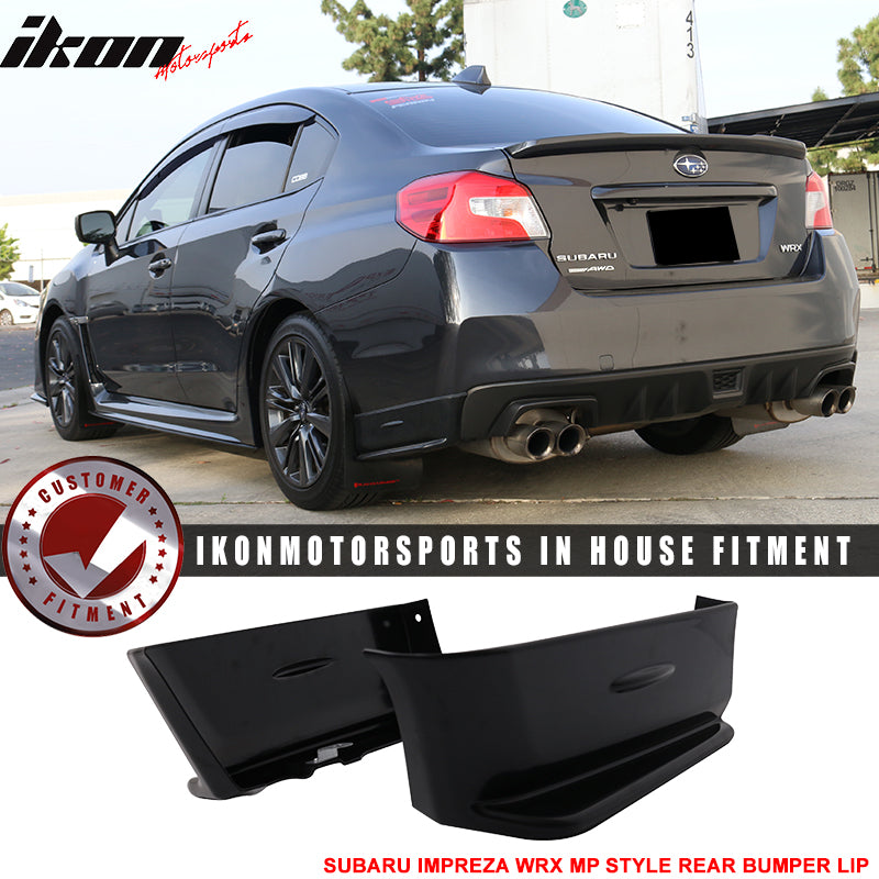 2015-2021 Subaru WRX STI MP Style Rear Bumper Lip Apron Spats ABS 2PC