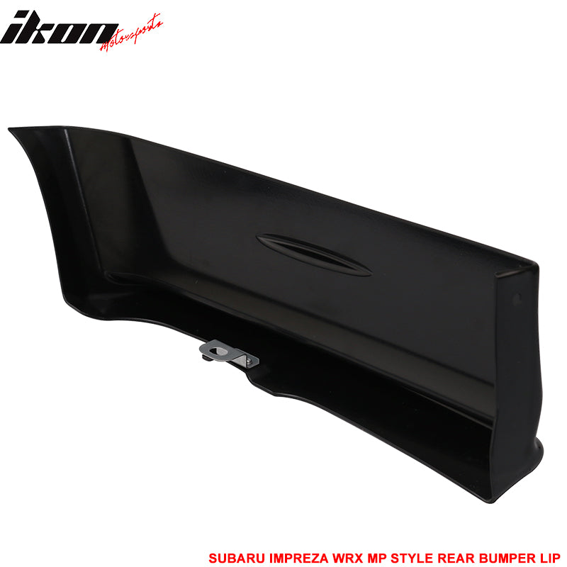 Fits 15-21 Subaru WRX STI MP Style Rear Bumper Lip Apron 2Pc Spats Unpainted ABS