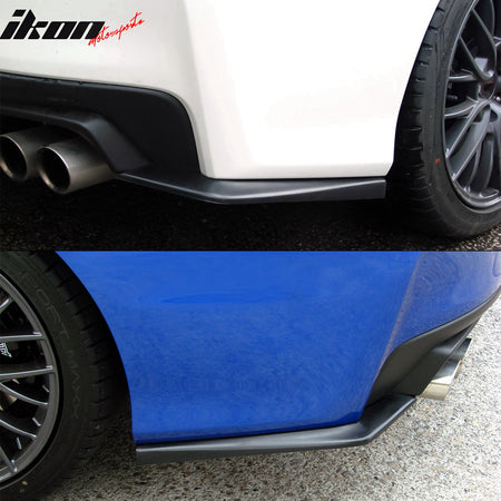 Universal 6.5" x 16" Rear Bumper Lip Side Splitter Winglte Aprons Unpainted - PU