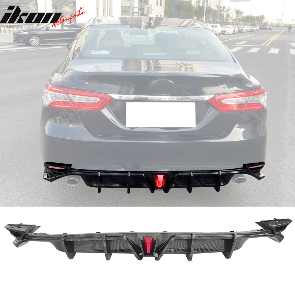 2018-2024 Toyota Camry LE XLE Carbon Fiber Print Rear Diffuser Lip PP