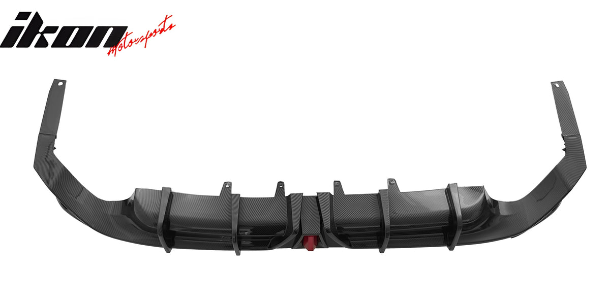 Fits 18-24 Toyota Camry LE XLE Rear Diffuser Lip W/LED Light Carbon Fiber Print