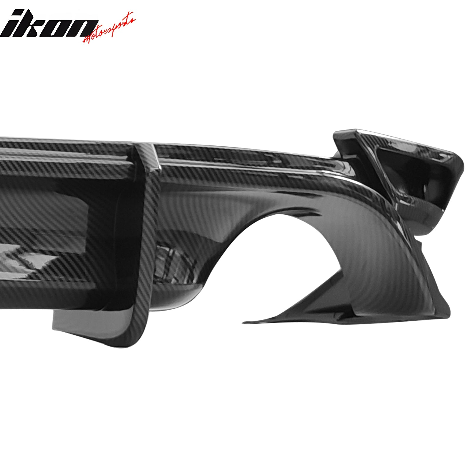 Fits 18-24 Toyota Camry LE XLE Rear Diffuser Lip W/LED Light Carbon Fiber Print