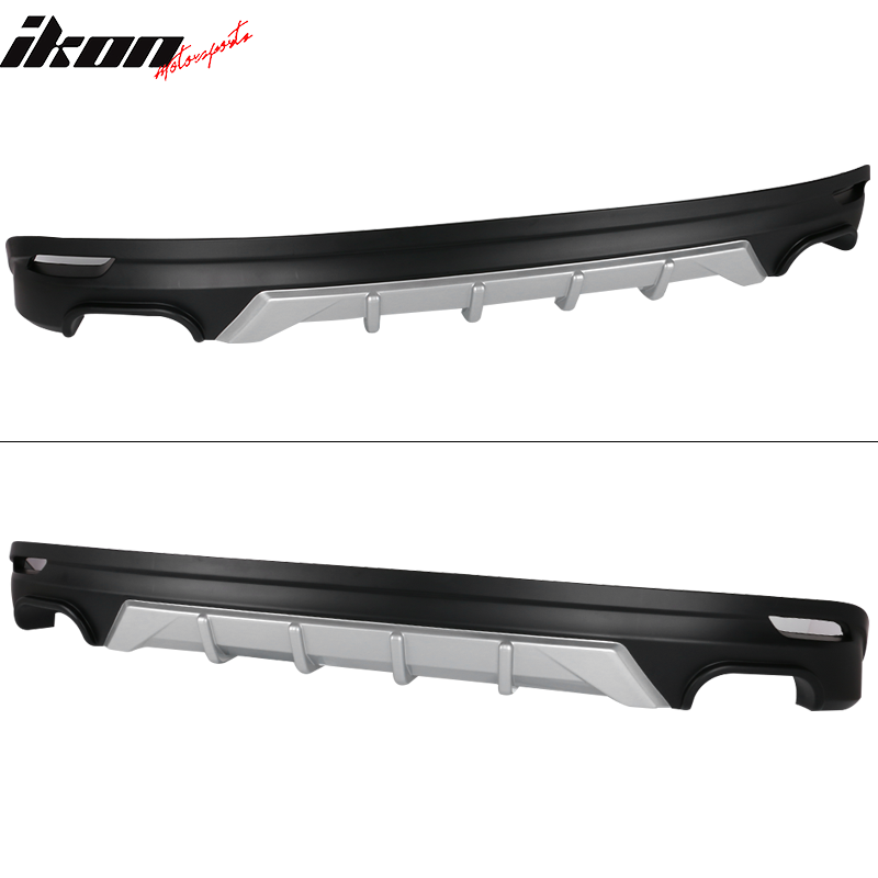 Fits 18-24 Toyota Camry Rear Bumper Lip Diffuser Unpainted Black & Silver PP