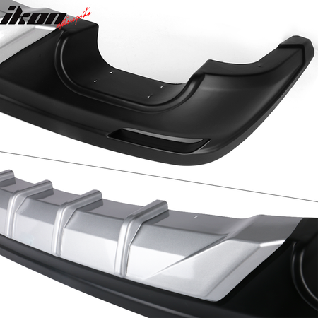 Fits 18-24 Toyota Camry Rear Bumper Lip Diffuser Unpainted Black & Silver PP