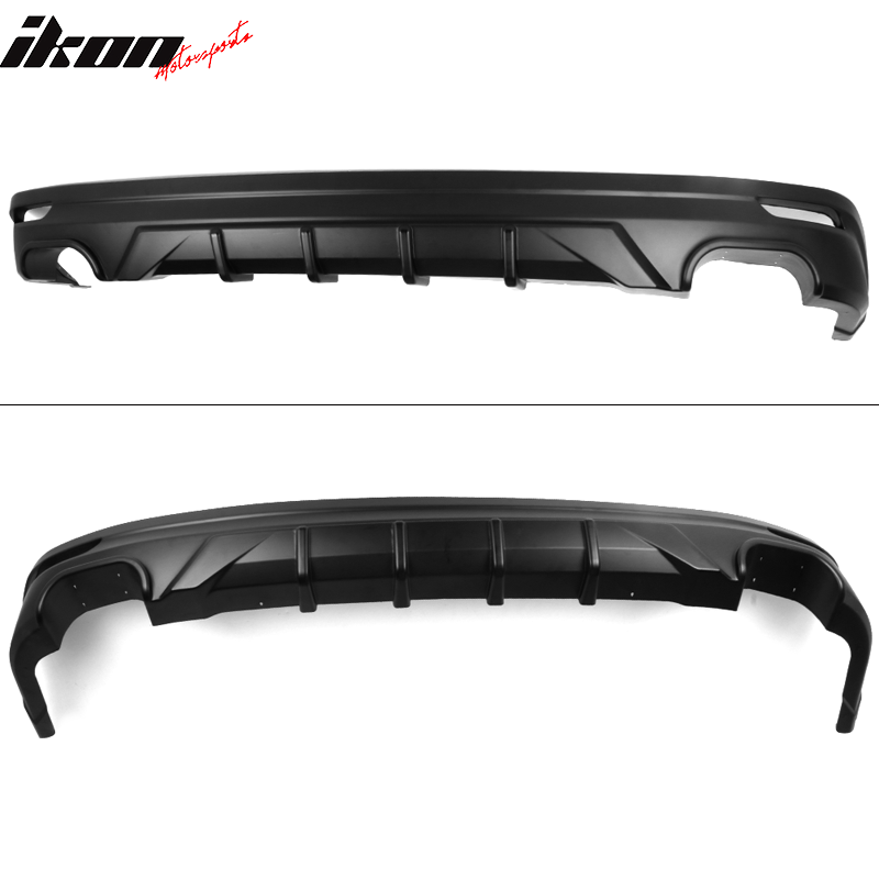 Rear Bumper Lip Diffuser Compatible With 2018-2024 Toyota Camry, V3 Rear Bumper Lip Matte Black PP By IKON MOTORSPORTS