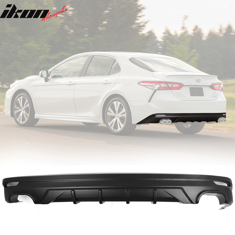 2018-2024 Toyota Camry V3 Matte Black Rear Bumper Lip Diffuser - PP