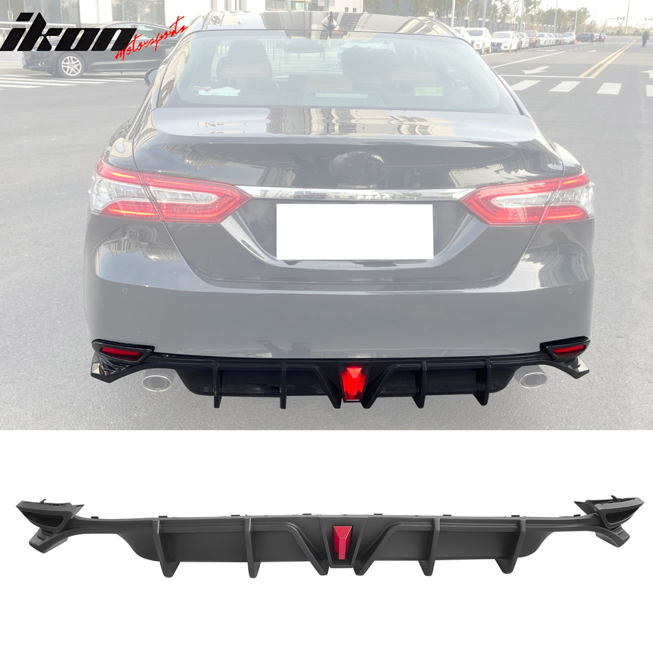 2018-2024 Toyota Camry LE XLE Matte Black Rear Bumper Diffuser Lip PP