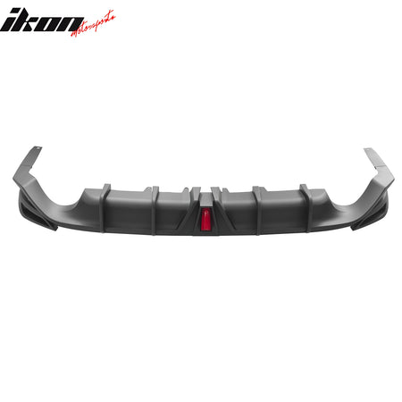 Fits 18-24 Toyota Camry LE XLE Rear Diffuser Lip W/LED Light Lamp - Matte Black