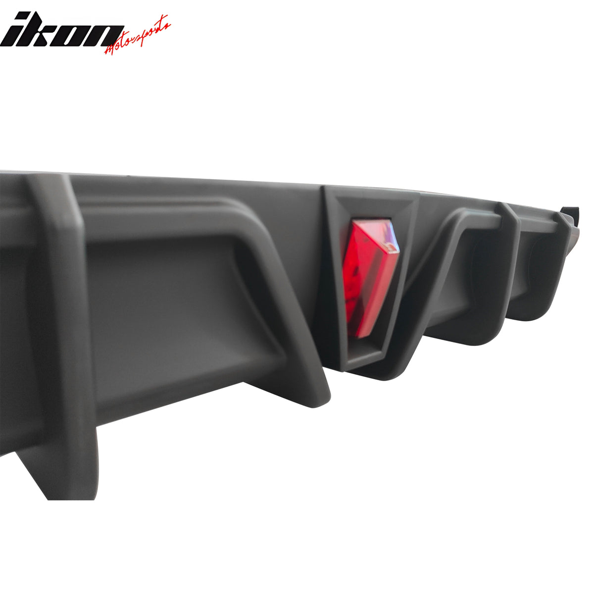 Fits 18-24 Toyota Camry LE XLE Rear Diffuser Lip W/LED Light Lamp - Matte Black