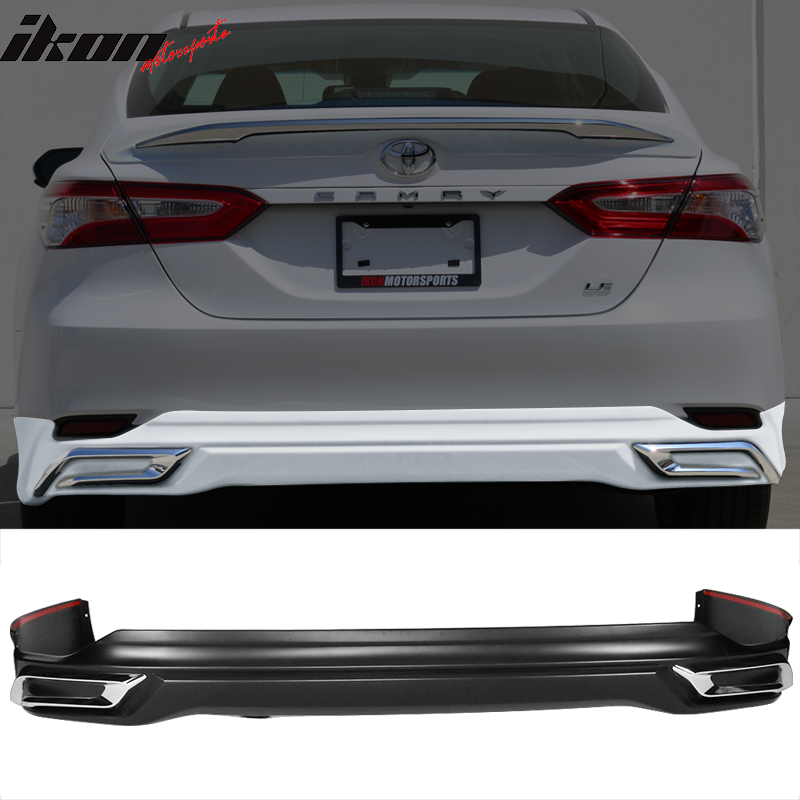 2018-2024 Toyota Camry LE Rear Bumper Lip Diffuser With Chrome Trim