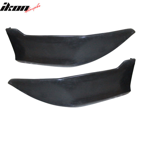 Fits 14-19 Toyota Corolla Rear Bumper Lip Corner Apron Unpainted Black PU - 2PCS