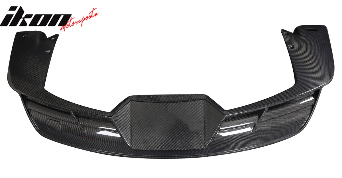 Fits 21-23 Tesla Model S 4DR Revozport Carbon Fiber Rear Bumper Lip Gloss Black