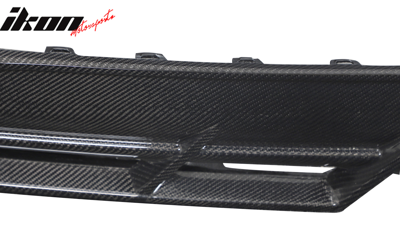 Fits 21-23 Tesla Model S 4DR Revozport Carbon Fiber Rear Bumper Lip Gloss Black