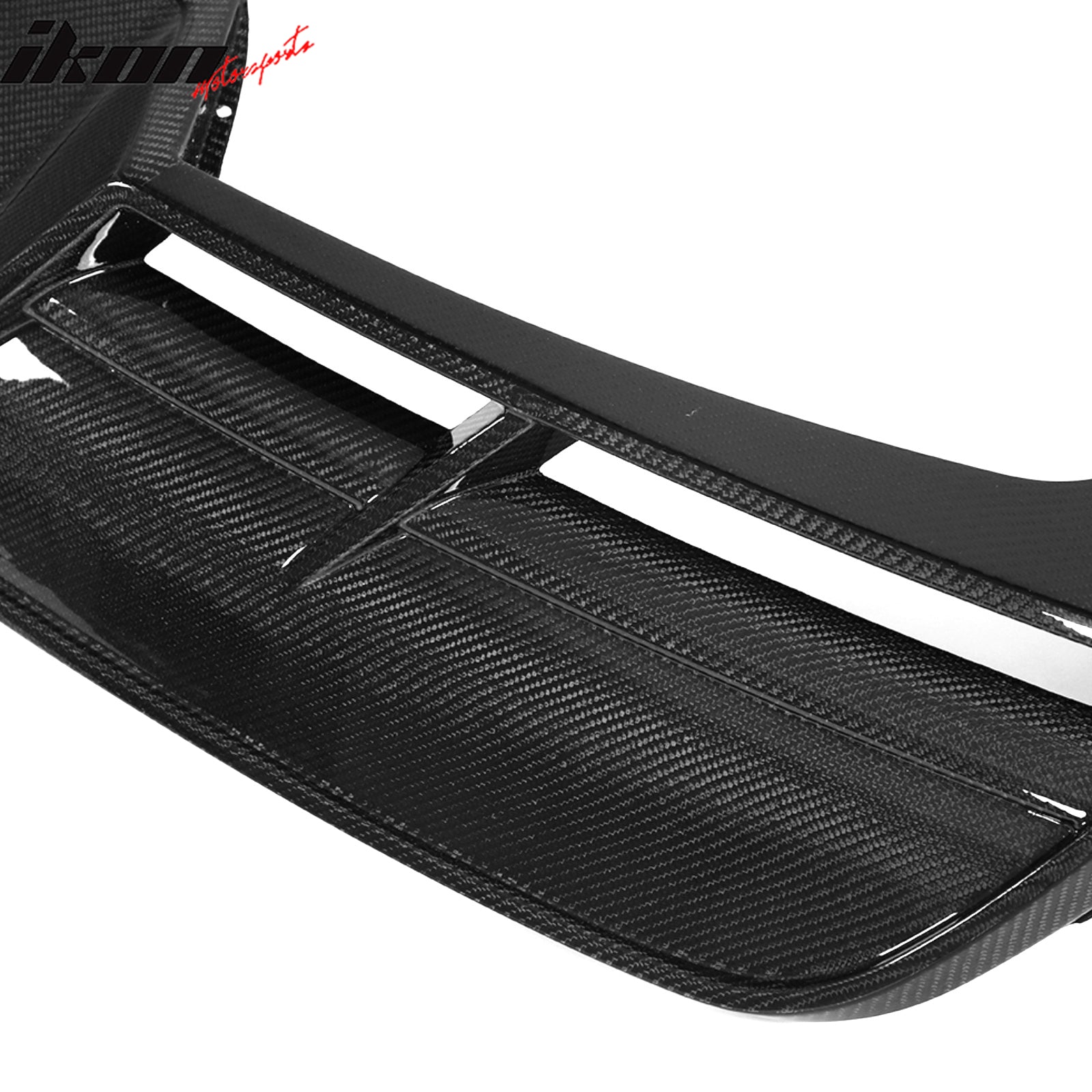 Fits 21-23 Tesla Model S 4DR Revozport Carbon Fiber Rear Bumper Lip Gloss Black